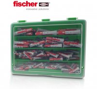 145 teiliger grüner Sortimentskasten mit Fischer DUOPOWER Dübeln 5, 6, 8 und 10mm