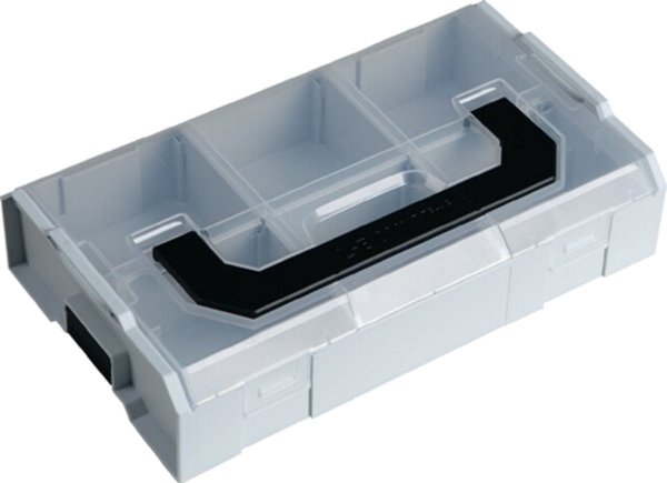 L-BOXX Mini grau - Deckel transparent - unterteilbar - auch geschlossen einsehbar