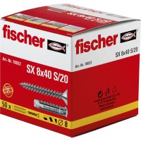 fischer Spreizd&uuml;bel SX 8 x 40 S mit Schraube