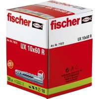 fischer Universald&uuml;bel UX 10 x 60 R mit Rand