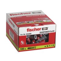 100 x fischer DuoPower 8 x 40
