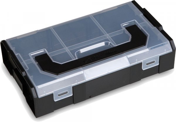L-BOXX Mini schwarz - Deckel transparent - unterteilbar - auch geschlossen einsehbar