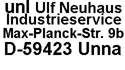 e-Mail an Ulf Neuhaus Industrieservice